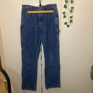 Rustle navy denim baggy cargo pants🎀